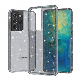 Samsung Galaxy S21 Ultra 5G Funda transparente con purpurina