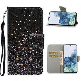 Samsung Galaxy S21 Ultra 5G Funda de estrellas y purpurina con colgante