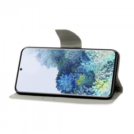Samsung Galaxy S21 Ultra 5G Funda familiar de búho con colgante