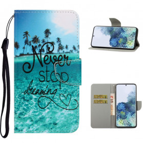 Funda con colgante Samsung Galaxy S21 Ultra 5G Never Stop Dreaming Navy