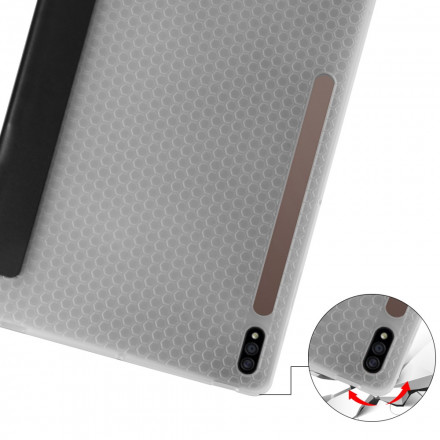 Funda inteligente de silicona y polipiel para Samsung Galaxy Tab S7 Plus