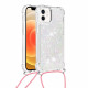 Funda iPhone 12 Mini Glitter y Cordón