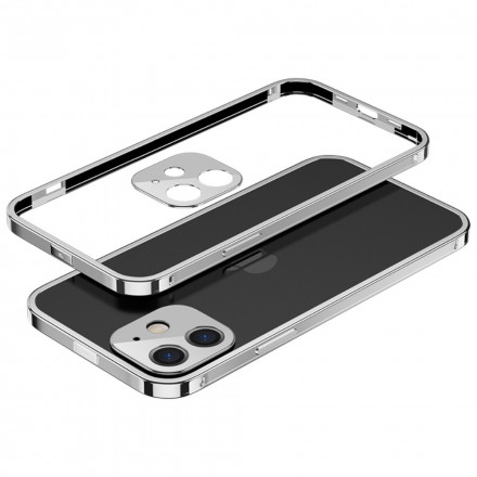 Funda transparente para iPhone 12 Mini Bordes de aleación de aluminio