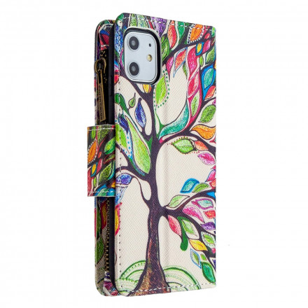 Funda para iPhone 11 Zip Pocket Tree