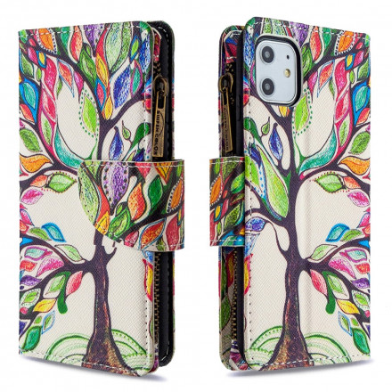 Funda para iPhone 11 Zip Pocket Tree
