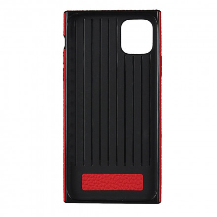 Funda de cuero genuino Litchi para iPhone 11 con colgante