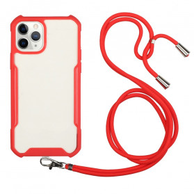 Funda híbrida para iPhone 11 con cable de color