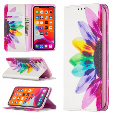 Flip Cover iPhone 11 Watercolour Flower