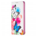 Flip Cover iPhone 11 Mariposas de colores