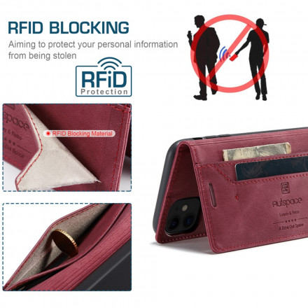 Funda Flip Cover iPhone 11 Efecto Cuero Tecnología RFID