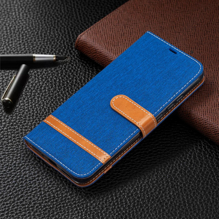 Funda de tela y colgante efecto cuero para el Xiaomi Redmi 9C