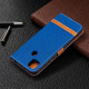 Funda de tela y colgante efecto cuero para el Xiaomi Redmi 9C