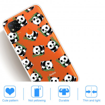 Funda Xiaomi Redmi 9C Small Pandas