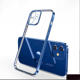 Funda para iPhone 11 Pro con bordes metálicos transparentes SULADA