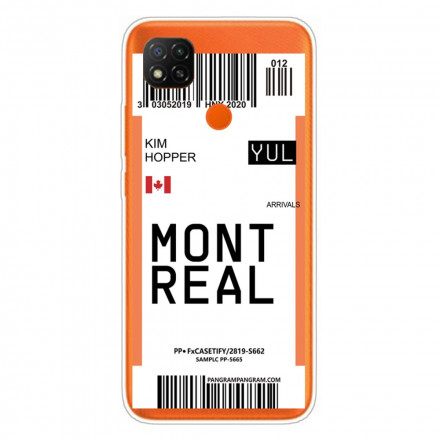 Funda para el Xiaomi Redmi 9C Boarding Pass a Montreal
