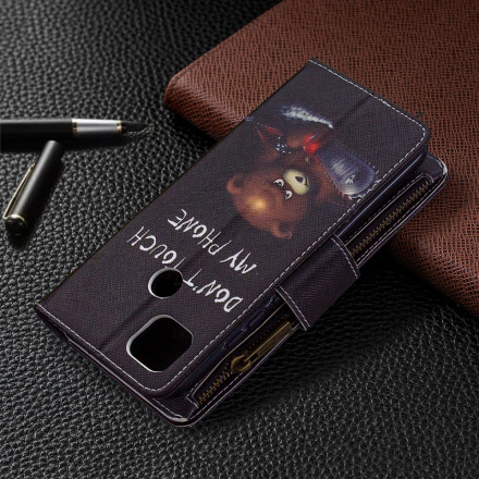 Xiaomi Redmi 9C Funda de bolsillo de oso con cremallera