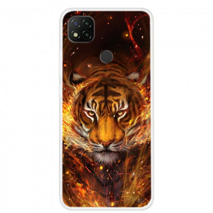 Funda Xiaomi Redmi 9C Fire Tiger