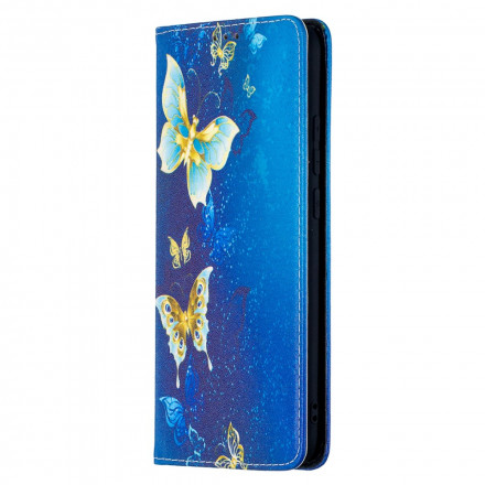 Flip Cover Xiaomi Redmi 9C Mariposas de colores