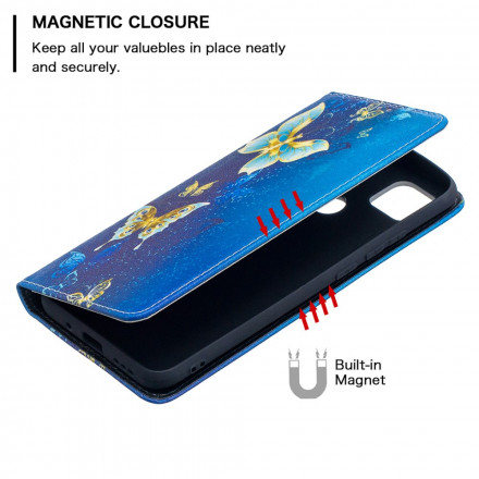 Flip Cover Xiaomi Redmi 9C Mariposas de colores