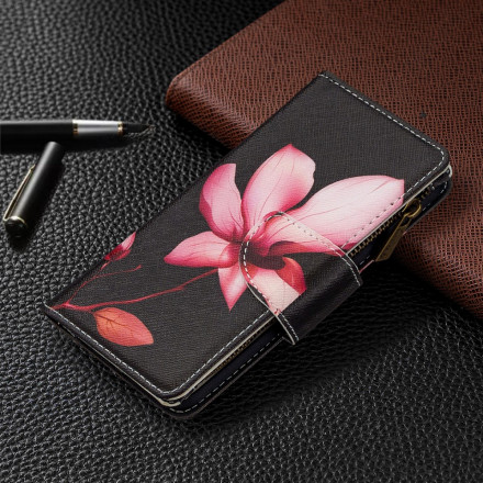 Funda para iPhone 11 Pro Max Bolsillo con cremallera Flor