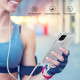 Funda para el iPhone 11 Pro Max con purpurina y cordón