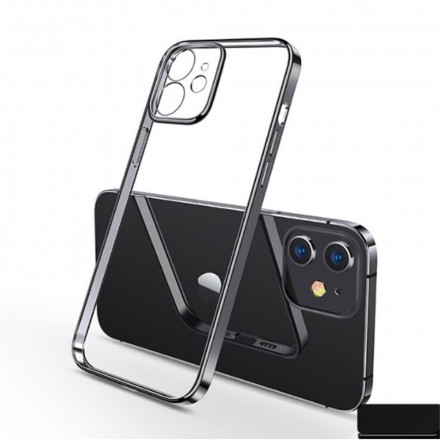 Funda iPhone 11 Pro Max Bordes Estilo Metal Transparente SULADA - Dealy