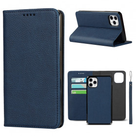 Flip Cover iPhone 11 Pro Max Funda desmontable de piel genuina de lichi