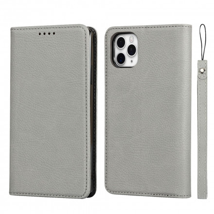 Flip Cover iPhone 11 Pro Max Funda desmontable de piel genuina de lichi