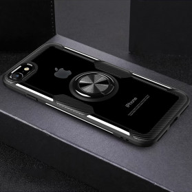 Funda de carbono y anillo transparente para el iPhone SE 2