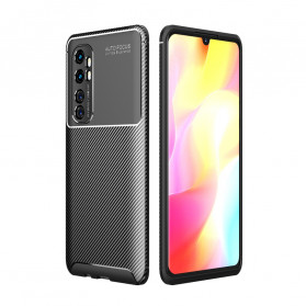 Xiaomi Mi Note 10 Lite Funda blanda con textura de fibra de carbono