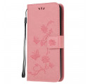 Funda Xiaomi Mi Note 10 Lite Mariposas y flores asiáticas