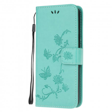 Funda Xiaomi Mi Note 10 Lite Mariposas y flores asiáticas