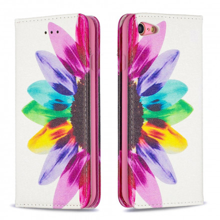 Flip Cover iPhone SE 2 / 8 / 7 Watercolour Flower