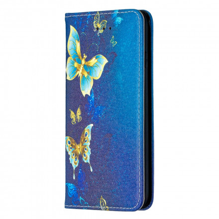 Flip Cover iPhone SE 2 / 8 / 7 Mariposas de colores