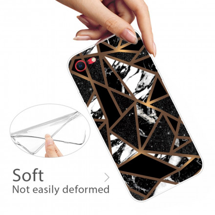 Funda de mármol geométrica para iPhone SE 2 / 8 / 7