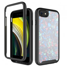 Funda de color de doble protección para iPhone SE 2 / 8 / 7