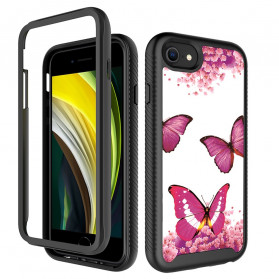 Funda iPhone SE 2 / 8 / 7 Doble Protección Mariposas