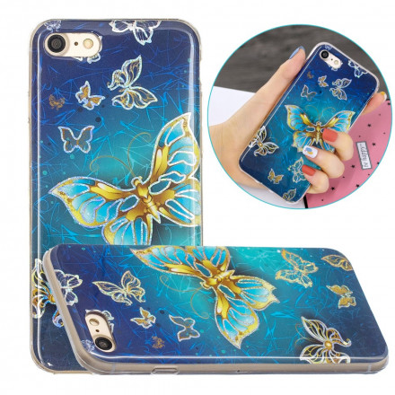 Funda iPhone SE 2 / 8 / 7 Butterfly Design Glitter