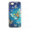 Funda iPhone SE 2 / 8 / 7 Butterfly Design Glitter