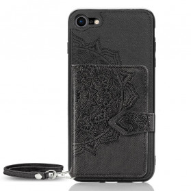Funda multifuncional iPhone SE 2 8 / 7 con estampado de mandala