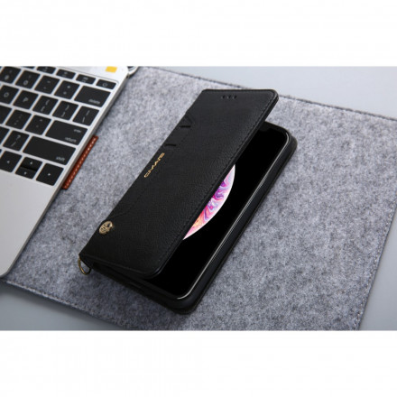 Funda Flip Cover iPhone XR Efecto Cuero Multitarjeta CMAI2