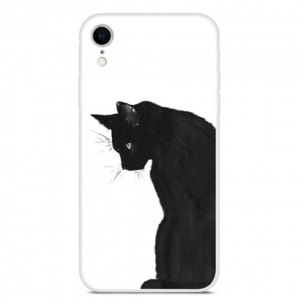 Funda iPhone XR Cat Black Thoughtful
