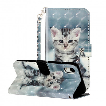 Funda iPhone XR Kitten Light Spots con colgante