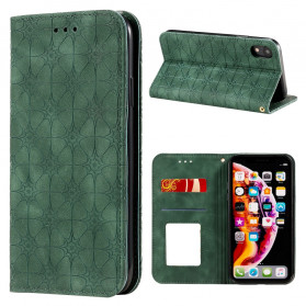Flip Cover iPhone XR Flores Barrocas