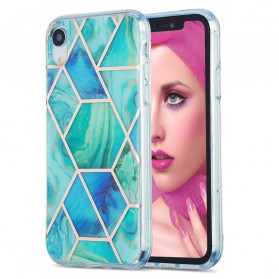 Funda para el iPhone XR Mármol Geométrico y Llamativo