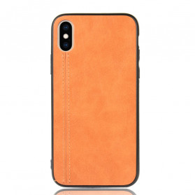 Funda del iPhone X / XS con efecto de piel y costura