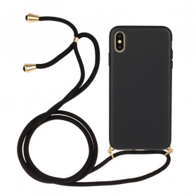 Funda de silicona para el iPhone X / XS con cable de color