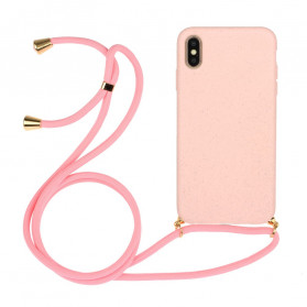 Funda de silicona para el iPhone X / XS con cable de color