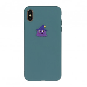 Funda de silicona para iPhone X / XS Logotipo de animal divertido