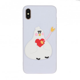 Funda de silicona para iPhone X / XS Logotipo de animal divertido